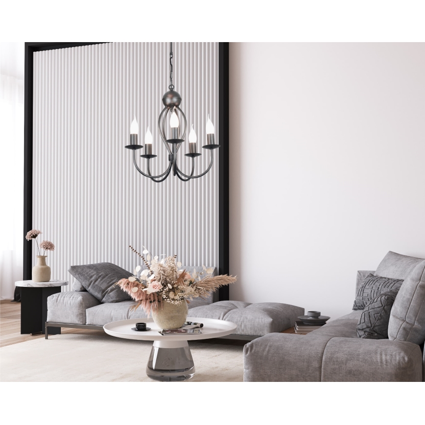 Lustră pe lanț ARTHUR 5xE14/40W/230V