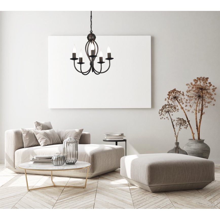 Lustră pe lanț ARTHUR 5xE14/40W/230V