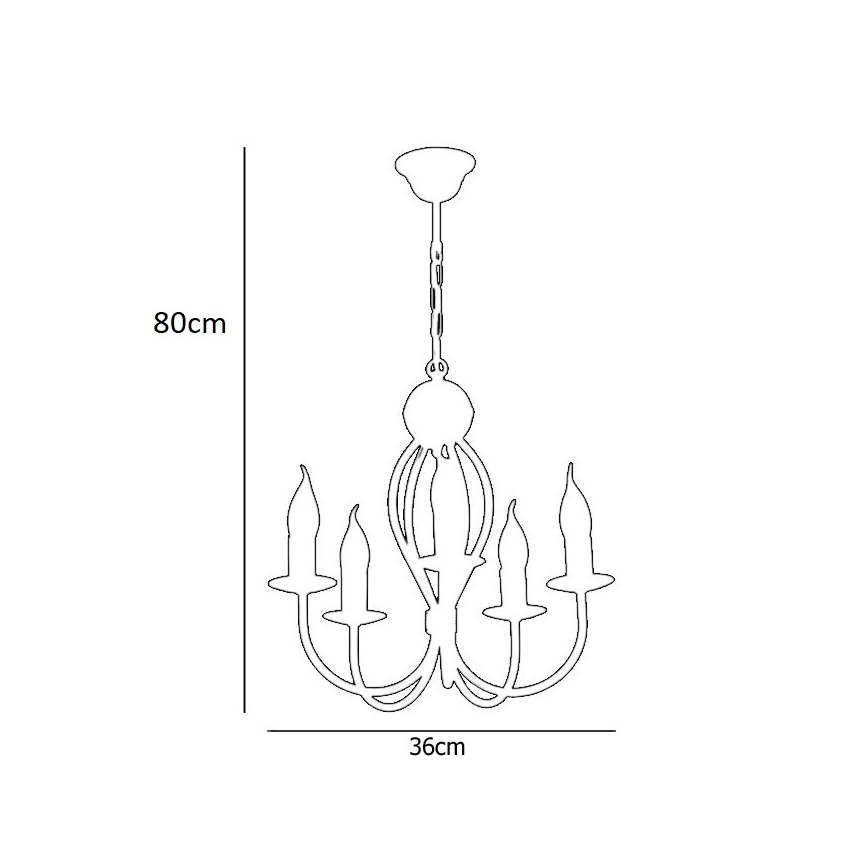 Lustră pe lanț ARTHUR 5xE14/40W/230V