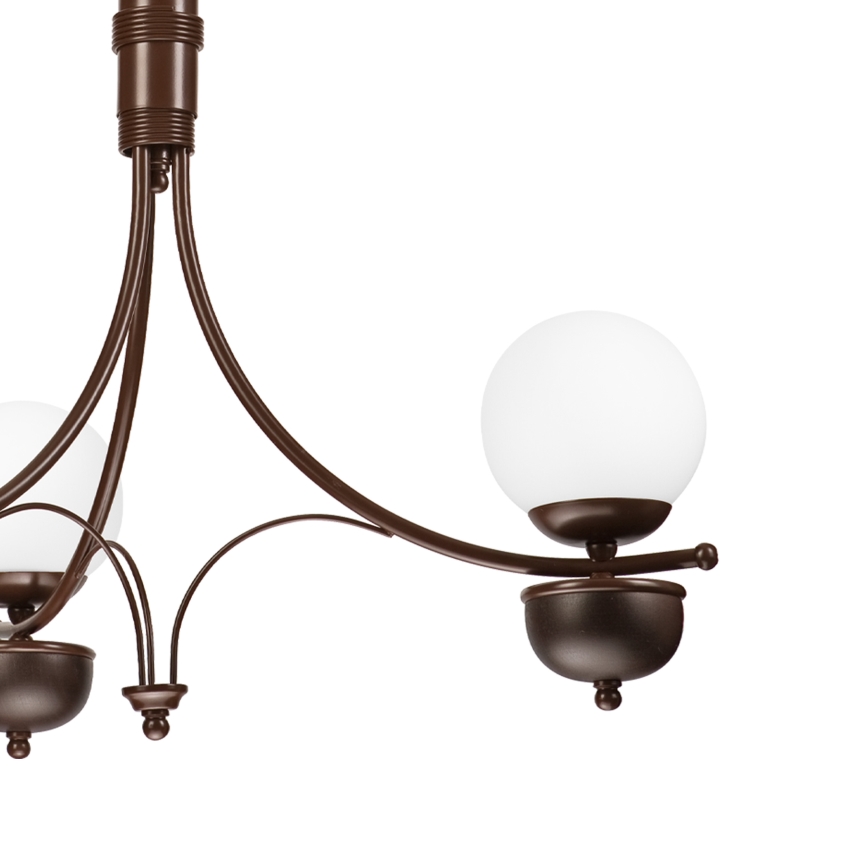 Lustră pe lanț Brilagi COTTAGE 3xG9/40W/230V stejar/alb