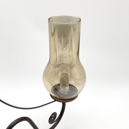 Lustră pe lanț Brilagi COTTAGE 5xE14/40W/230V maro