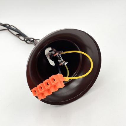 Lustră pe lanț Brilagi COTTAGE 5xE14/40W/230V maro