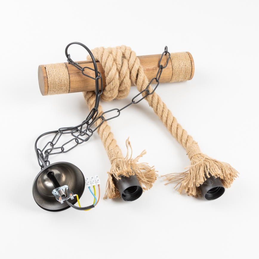 Lustră pe lanț Brilagi KOS 2xE27/60W/230V fag