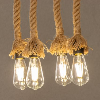 Lustră pe lanț Brilagi KOS 4xE27/60W/230V fag