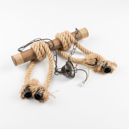 Lustră pe lanț Brilagi KOS 4xE27/60W/230V fag