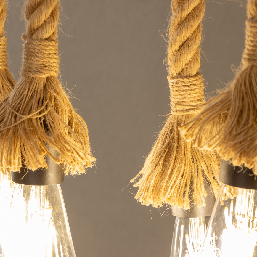 Lustră pe lanț Brilagi KOS 6xE27/60W/230V fag