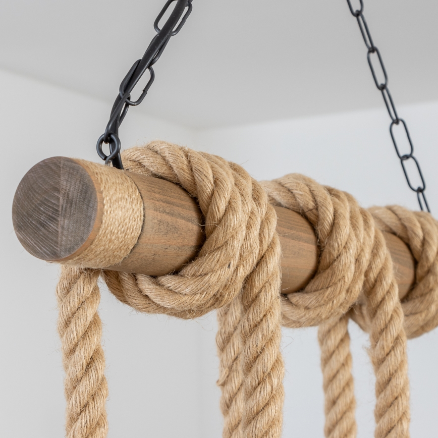 Lustră pe lanț Brilagi KOS 6xE27/60W/230V fag