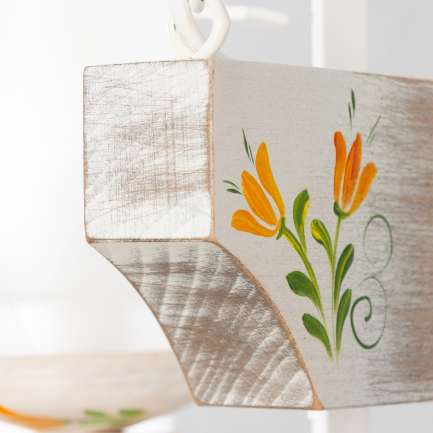 Lustră pe lanț Brilagi QUEEN 2xE14/40W/230V fag/crem