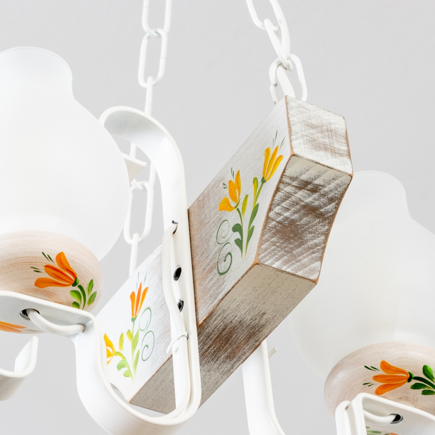 Lustră pe lanț Brilagi QUEEN 2xE14/40W/230V fag/crem