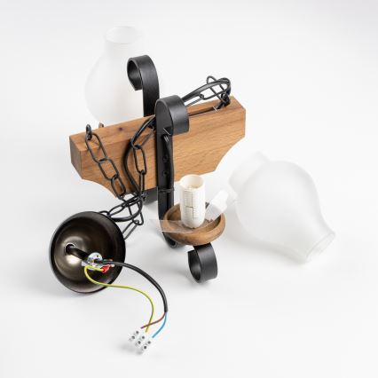 Lustră pe lanț Brilagi QUEEN 2xE14/40W/230V fag