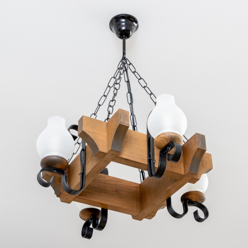 Lustră pe lanț Brilagi QUEEN 4xE14/40W/230V fag