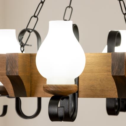 Lustră pe lanț Brilagi QUEEN 4xE14/40W/230V fag