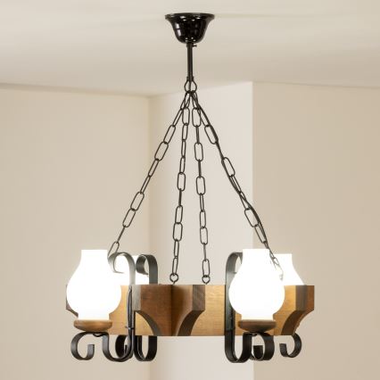 Lustră pe lanț Brilagi QUEEN 4xE14/40W/230V fag