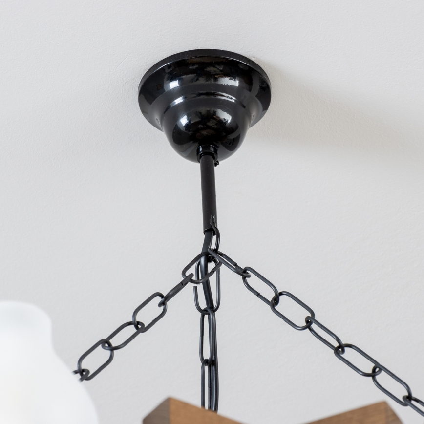 Lustră pe lanț Brilagi QUEEN 6xE14/40W/230V fag/nuc