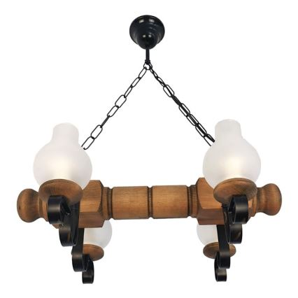 Lustră pe lanț Brilagi RUSTIC 4xE14/40W/230V fag