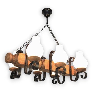 Lustră pe lanț Brilagi RUSTIC 6xE14/40W/230V fag