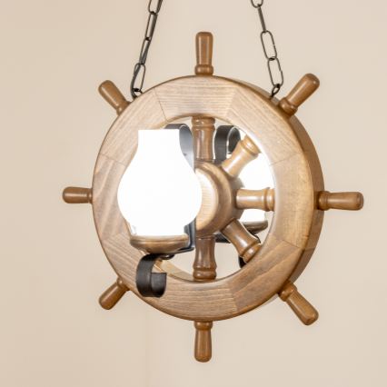 Lustră pe lanț Brilagi TIMONA 2xE14/40W/230V fag/nuc