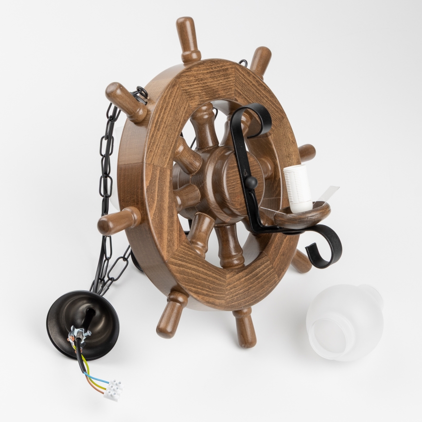 Lustră pe lanț Brilagi TIMONA 2xE14/40W/230V fag/nuc