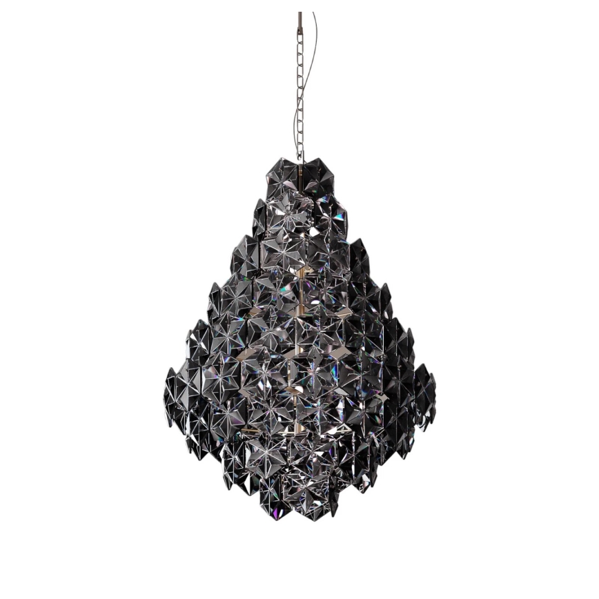 Lustră pe lanț ByRydens MONARQUE GRANDE 11xE14/5W/230V negru d. 58 cm