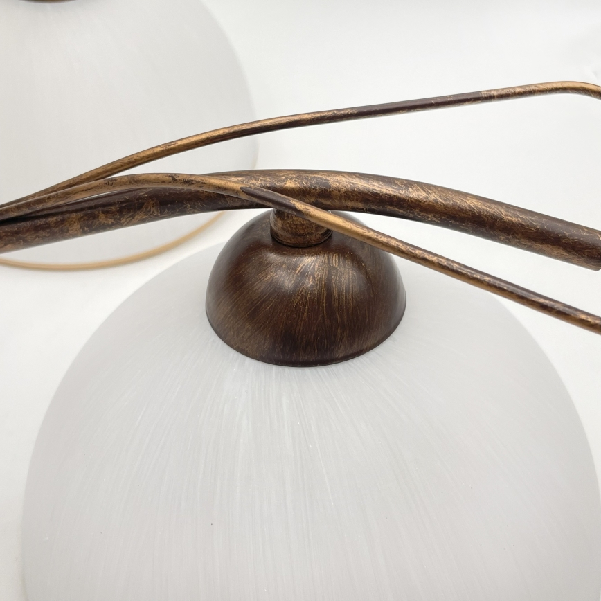 Lustră pe lanț COBRA, 5x E27/60W/230V, bronz/patină