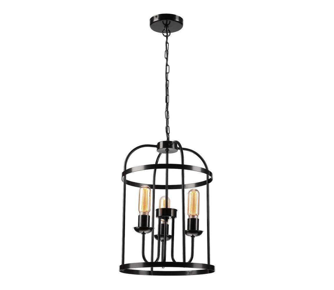 Lustră pe lanț CONSTANTINE 5xE27/60W/230V neagră