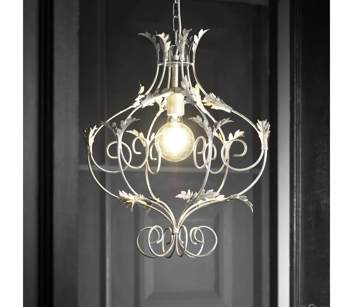 Lustră pe lanț CONTESSA 1xE27/22W/230V argintiu ONLI