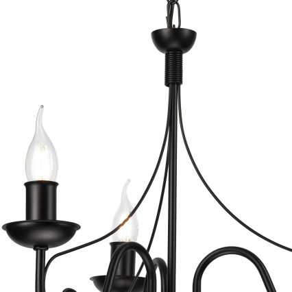 Lustră pe lanț DONATO 3xE14/40W/230V negru