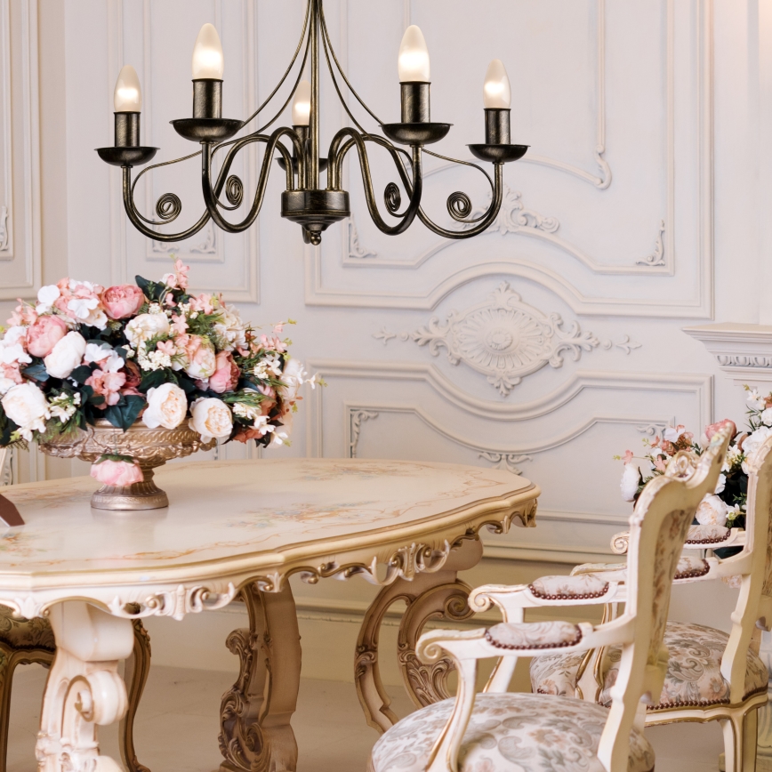 Lustră pe lanț DONATO 6xE14/40W/230V