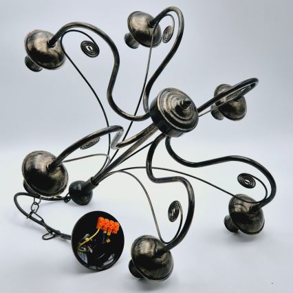 Lustră pe lanț DONATO 6xE14/40W/230V