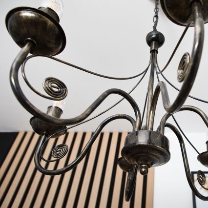 Lustră pe lanț DONATO 6xE14/40W/230V