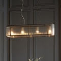 Lustră pe lanț Endon 110945 RIDGETON 4xE14/6W/230V alamă/transparent