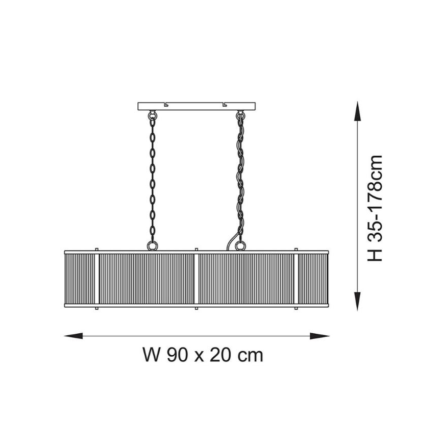 Lustră pe lanț Endon 110945 RIDGETON 4xE14/6W/230V alamă/transparent