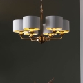 Lustră pe lanț Endon 98936 HIGHCLERE 6xE14/28W/230V alb/alamă