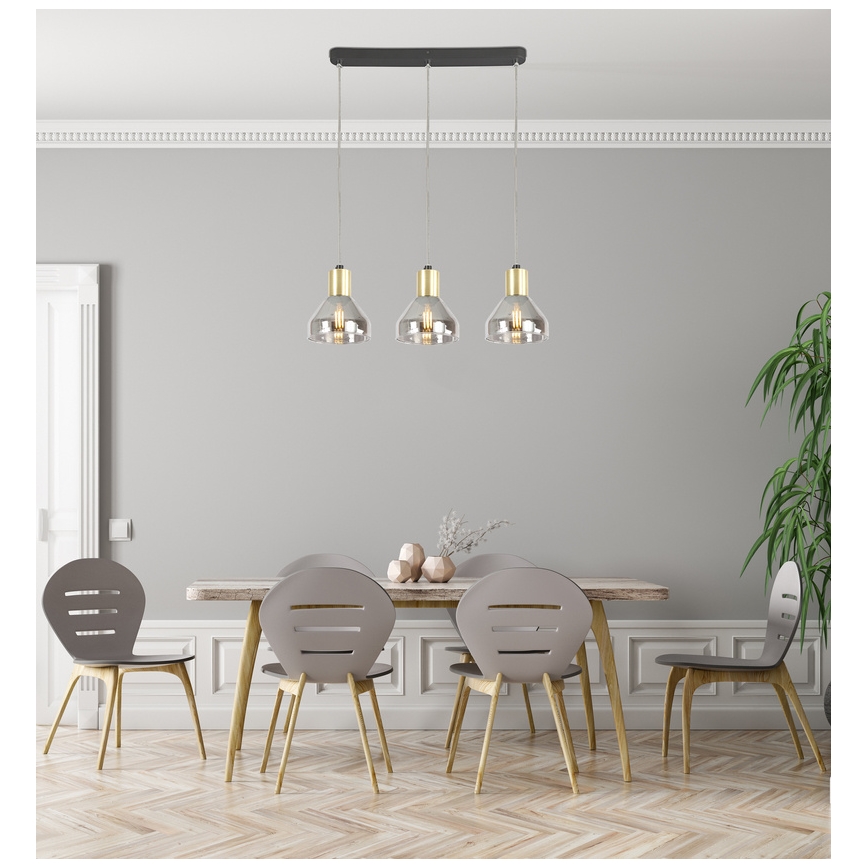 Lustră pe lanț GREGORY 3xE14/40W/230V