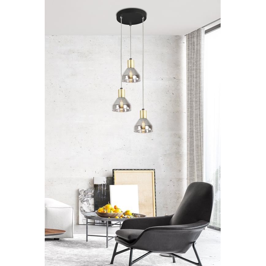 Lustră pe lanț GREGORY 3xE14/40W/230V