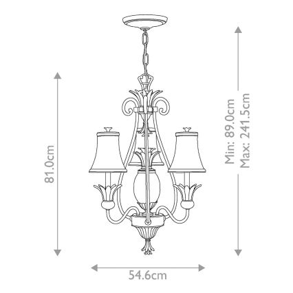 Lustră pe lanț Hinkley PLANTATION 4xE14/40W/230V bronz