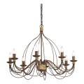 Lustră pe lanț Ideal Lux CORTE 8xE14/40W/230V d. 80 cm cupru