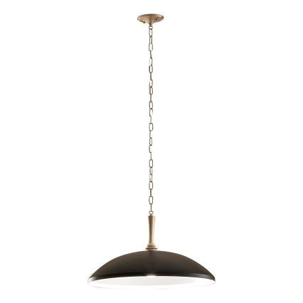 Lustră pe lanț Kichler DELAROSA 1xE27/60W/230V negru/alamă