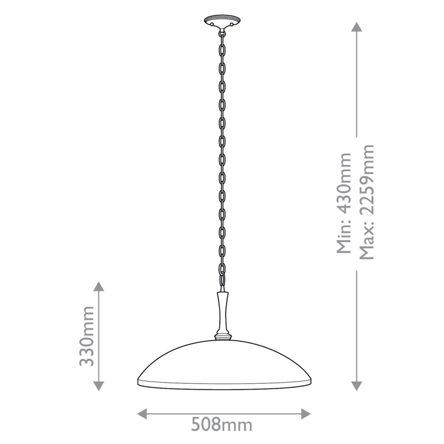 Lustră pe lanț Kichler DELAROSA 1xE27/60W/230V negru/alamă