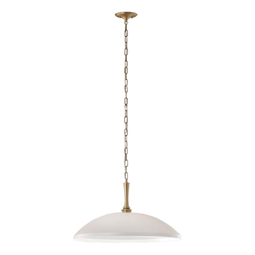 Lustră pe lanț Kichler DELAROSA 1xE27/60W/230V alb/alamă