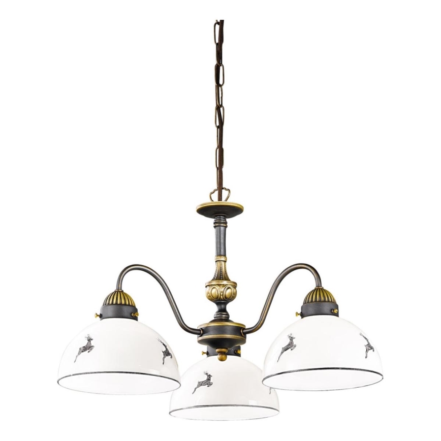 Lustră pe lanț Kolarz 731.83.133 NONNA 3xE27/75W/230V gri