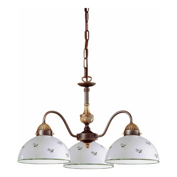 Lustră pe lanț Kolarz 731.83.20 NONNA 3xE27/75W/230V verde