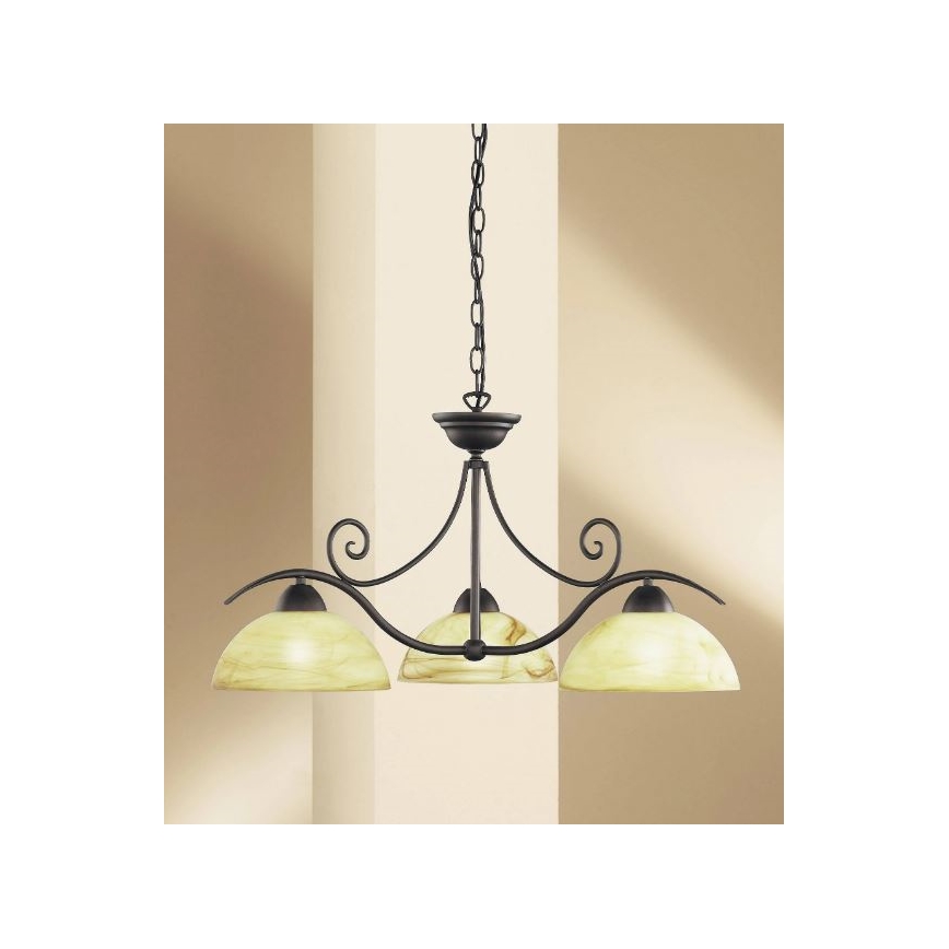Lustră pe lanț LACCHINO 3xE27/60W/230V Wofi 5128.03.09.0000