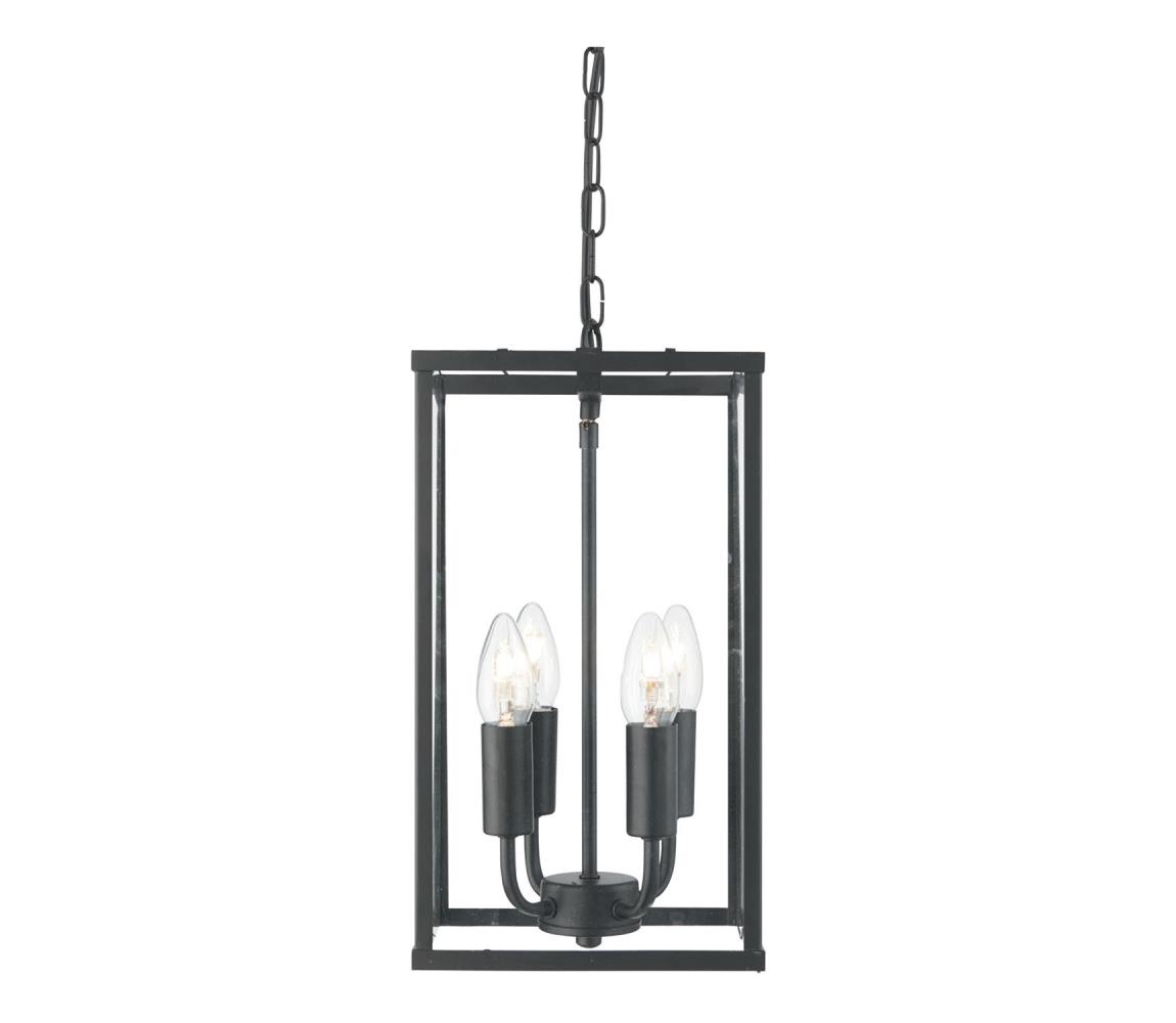 Lustră pe lanț LANTERN NOIR 4xE14/60W/230V Searchlight 4244BK