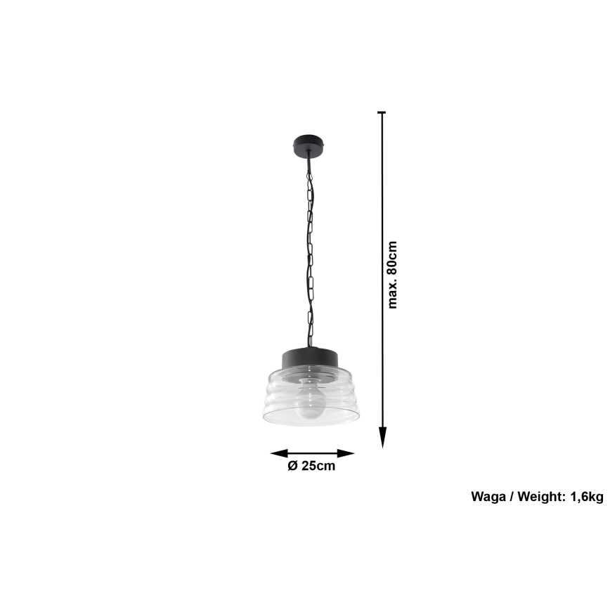 Lustră pe lanț MARINA 1xE27/60W/230V