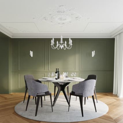 Lustră pe lanț MINERWA 7 7xE14/40W/230V alb