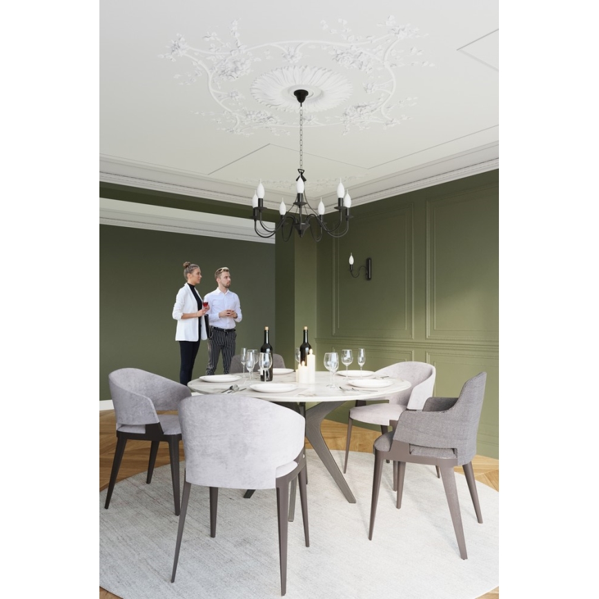 Lustră pe lanț MINERWA 7 7xE14/40W/230V negru