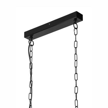 Lustră pe lanț MORGAN 1xE27/60W/230V neagră/cupru