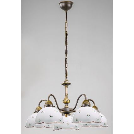 Lustră pe lanț NONNA 5xE27/75W/230V Kolarz 731.85.70