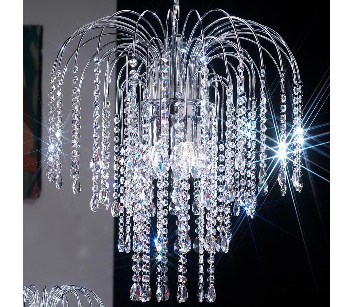 Lustră pe lanț PIOGGIA 5xE14/6W/230V crom ONLI